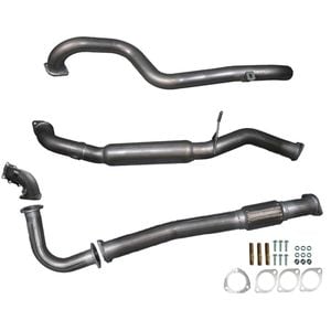 Ignite Exhausts Turbo Back For Nissan Gu Patrol 4.2l Leaf Spring Ute 3" Dump Pipe & Hotdog Raw Aluminised Steel