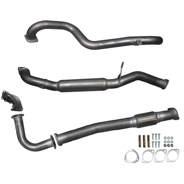 Ignite Exhausts Turbo Back For Nissan Gu Patrol 4.2l Leaf Spring Ute 3" Dump Pipe & Hotdog Raw Aluminised Steel