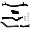 Ignite Exhausts Turbo Back For Toyota Landcruiser 79 Series V8 S/cab 3" No Cat & Muffler Black Aluminised Steel