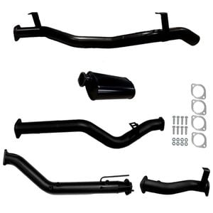 Ignite Exhausts Turbo Back For Toyota Landcruiser 79 Series V8 S/cab 3" No Cat & Muffler Black Aluminised Steel