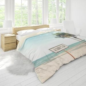 3D Coconut Tree Sea Beach Quilt Cover Set Bedding Set Pillowcases 71
