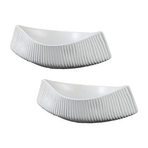 SOGA 2X 37x12.5cm Ceramic Boat Tray