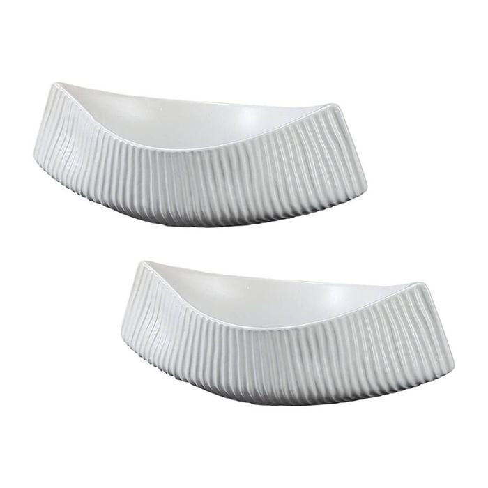 SOGA 2X 37x12.5cm Ceramic Boat Tray