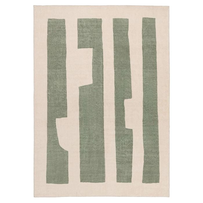 Loopsie-180cm X 120cm-edenwald Green Printed Washable Rug