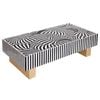Mother Of Pearl Hand Inlay Obsidian Swirl Coffee Table