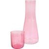 LVD Bedside Carafe & Glass Home/Kitchen Drinkware/Decorative Display 1L Pink