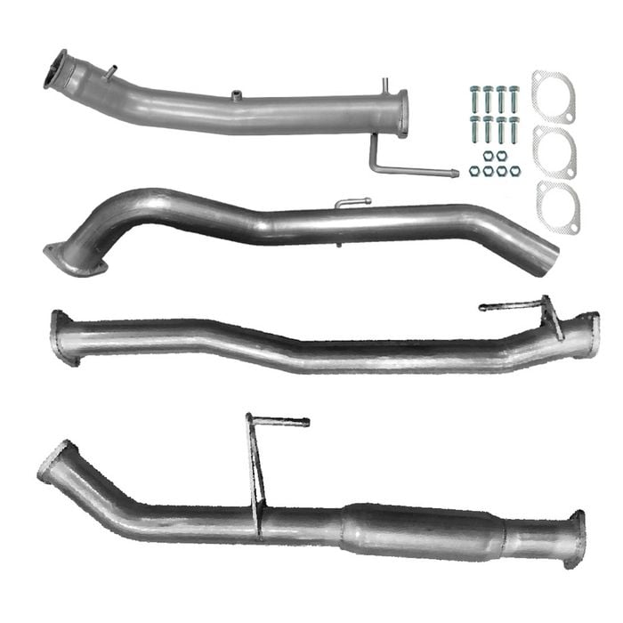 Ignite Exhausts Turbo Back For Nissan D23 Navara Series 5 Np300 3" With Hotdog Raw Aluminised Steel
