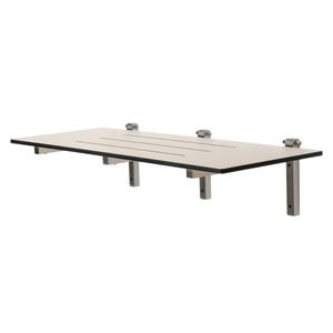 Metlam Australia 960mm x 397mm Off White Phenolic Folding Shower Seat