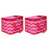 2PK Splosh Summer Waves Insulated Soft Lunch Tote Bag 24x17cm Food Carrier Pink