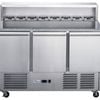 FED-X Three Door Salad Prep Fridge with Marble Top 