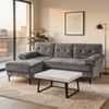 Advwin 200cm 3 Seater Sofa Chenille Lounge Couch w/ Reversible Chaise Grey