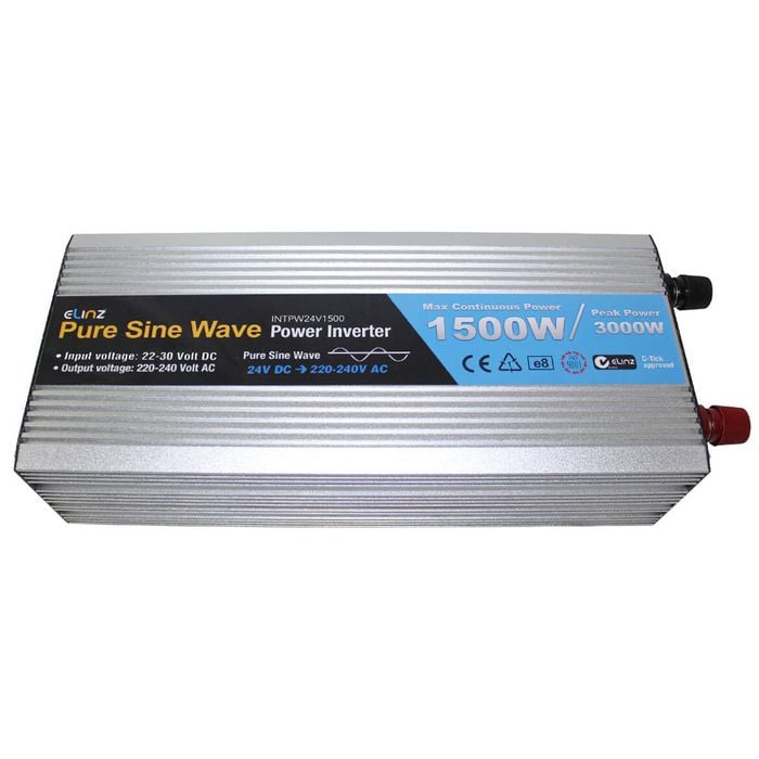 Elinz Pure Sine Wave Power Inverter 1500w/3000w 24v - 240v AUS plug Truck Car Caravan