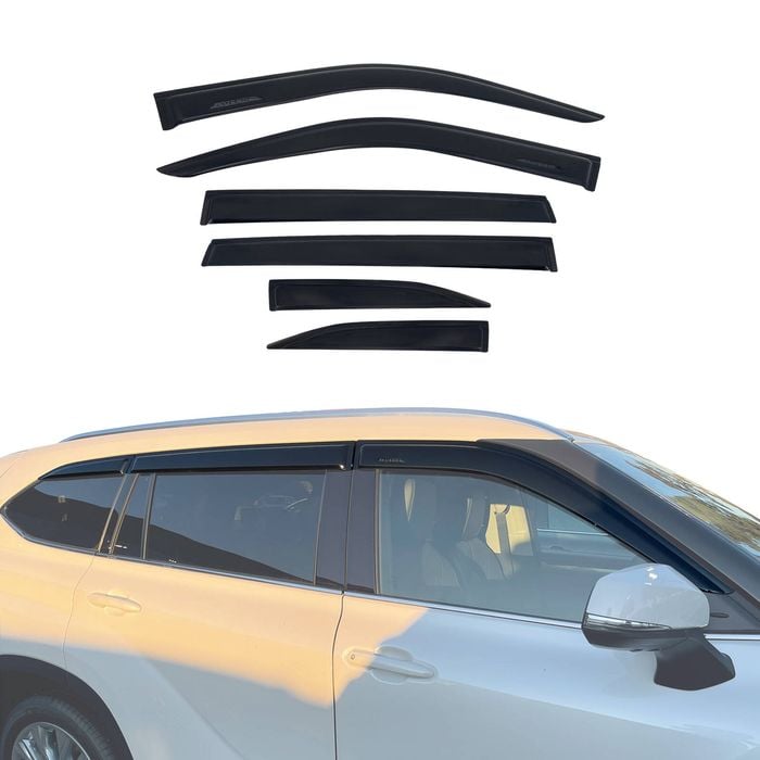 AUSGO Luxury Weather Shields for Toyota Kluger 2021-Onwards Weathershields Window Visors Wind Deflectors