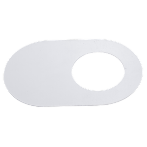 Kinetic 50mm White Oval Adhesive Cover Plate