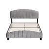 IHOMDEC Queen Size Shell-Style Bed Frame Base Mattress Platform BEF04 Grey