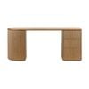 Payton  3 Drawer RHF Computer Work Desk Table Natural