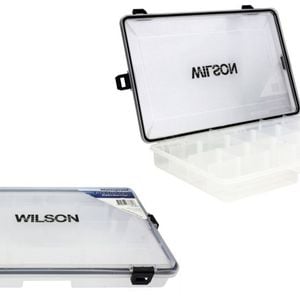Large Wilson Waterproof Fishing Tackle Tray with Rubber Seal and Locking Clasps
