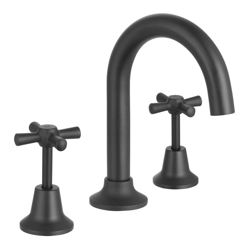 Mondella Matte Black WELS 4 Star 7.5L/min Cadenza 1/2 Turn Basin Set