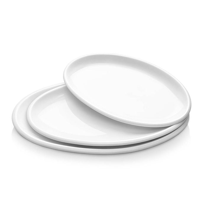 DOWAN Oven Safe Serving Platters Set of 3 - 40.6cm, 35.6cm, 30.5cm, White