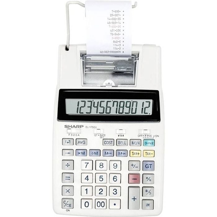 Sharp El-1750v Electronic Printing Calculator