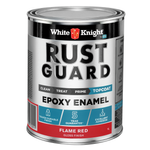 White Knight 1L Flame Red Gloss Rust Guard Epoxy Enamel Paint