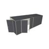 Build-a-Shed 1.5 x 6 x 2m Hinged Door Tunnel Shed with Double Hinged Side Doors - Grey