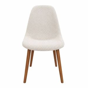 SK Designer Living | Replica Eames DSW Hal Inspired Chair | Fabric & Walnut - Texture Ivory