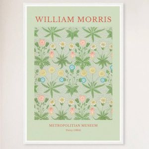 Galrie William Morris Daisy Print from Metropolitan Museum - Timeless Elegance (1864), White Frame, A2 42 x 60cm (16 x 24inch)