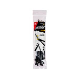 Gardner Bender 200 x 4.3mm Black Self-Cutting Cable Ties - 20 Pack