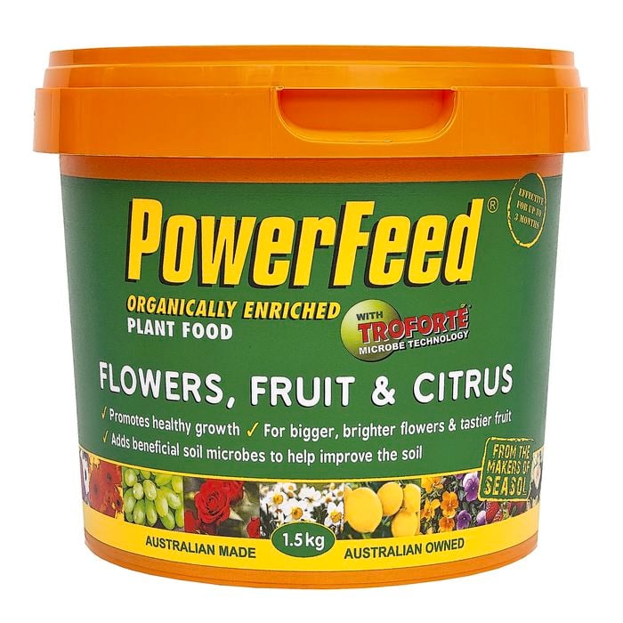 PowerFeed 1.5kg Flowers, Fruit & Citrus Slow Release Plant Food With Troforte