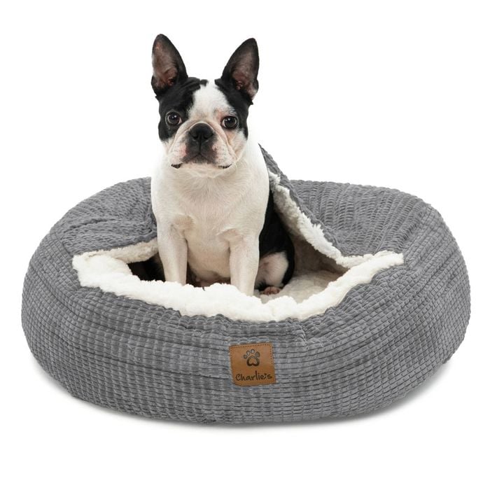 Charlie's Snookie Hooded Dog Bed Grey - Medium