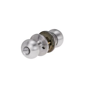 Lockwood Satin Stainless Steel Symmetry Manor Entrance Knobset