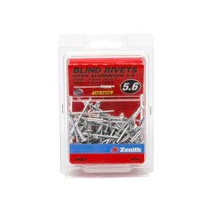 Zenith Blind Rivet Open Alum 5/32"D x 3/8"G 100pk