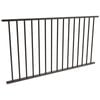 ProtectorAl 1800 x 950mm Black Aluminium Flat Top Round Picket Balustrade Panel