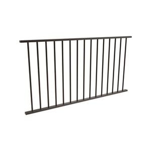 ProtectorAl 1800 x 950mm Black Aluminium Flat Top Round Picket Balustrade Panel
