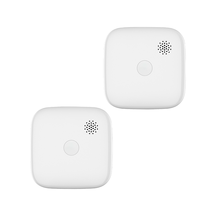 Family Shield 10 Year Photoelectric Square Mini Smoke Alarm - Twin Pack