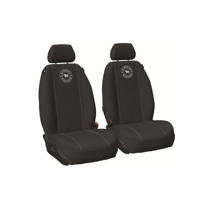 Genuine Ringers Western Neoprene Black Front Car Seat Covers Universal Fit
