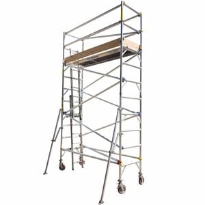 Instant Access 0.8 x 2.5 x 3.5m 225kg Aluminium Single Width Mobile Scaffold Tower