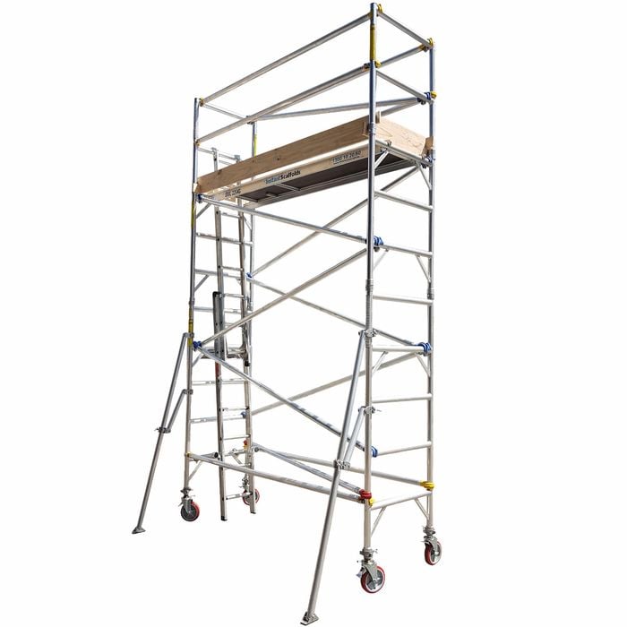 Instant Access 0.8 x 2.5 x 3.5m 225kg Aluminium Single Width Mobile Scaffold Tower