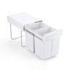Practa 2 x 20L Base Mount Pullout Waste Bin