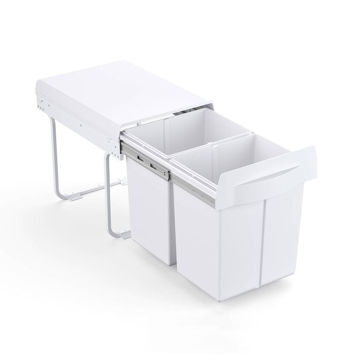 Practa 2 x 20L Base Mount Pullout Waste Bin