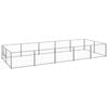 vidaXL Dog Kennel Silver 10 m² Steel