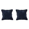 2PK Bianca Cyrano Square Indigo Polyester Velvet Cushion 43x43cm