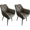 Clayton Dining Chair Set of 2 - Pewter Grey