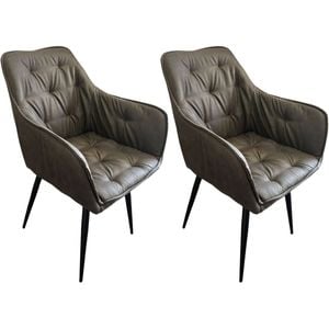 Clayton Dining Chair Set of 2 - Pewter Grey