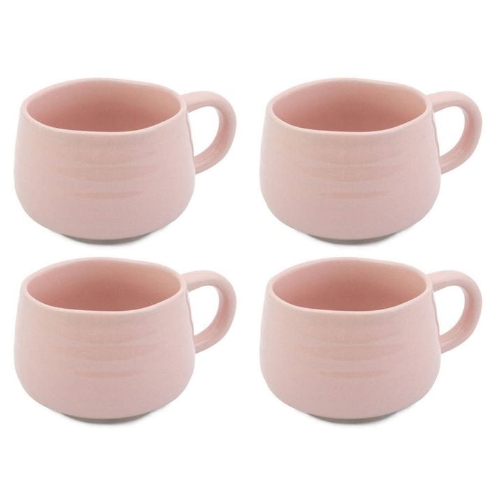 4PK Jamie Oliver Big Love Cosy Cuppa Mug 375ml Stoneware Pink