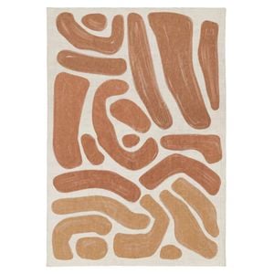 Loopsie-180cm X 120cm-ottawa Yellow Brown Abstract Washable Rug