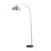 Oriel Lighting Marmo Arc Floor Lamp With Marble Base Antique Brass