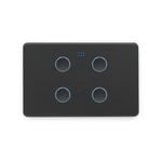 DETA Grid Connect Smart Quad Gang Touch Light Switch - Black
