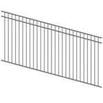 ProtectorAl 1201 - 2400 x 1200mm Palladium Silver Raked Up to 15º DTR All Up Pool Fence Panel
